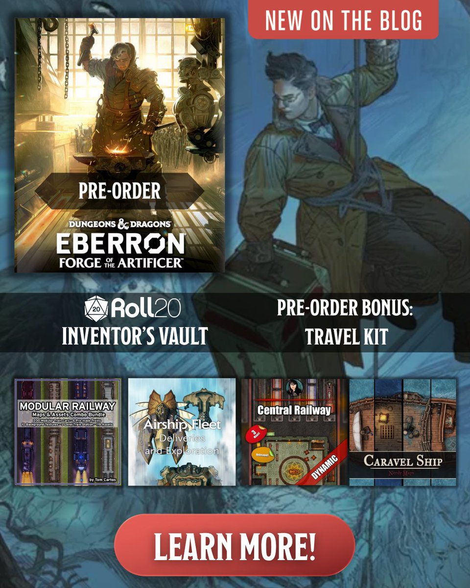 Roll20 (@roll20app) on Twitter photo Eberron’s got it all—pirates, necromantic elves, magic universities, spies, railroad heists.
We talked with @cartostom, @boundborough, @angelamaps_com, and <a href="/NerdyMaps_/">Nerdy Maps | Commissions Open!</a> about their map inspiration, why they love Eberron, & how they got started.
Read more: hubs.li/Q03zkLSY0 Eberron’s got it all—pirates, necromantic elves, magic universities, spies, railroad heists.
We talked with @cartostom, @boundborough, @angelamaps_com, and <a href="/NerdyMaps_/">Nerdy Maps | Commissions Open!</a> about their map inspiration, why they love Eberron, & how they got started.
Read more: hubs.li/Q03zkLSY0