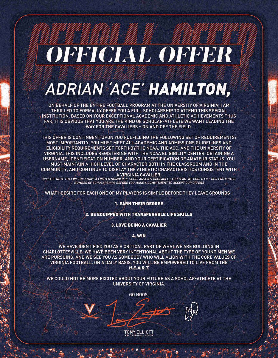 Blessed To Receive an Official Offer from Virginia!