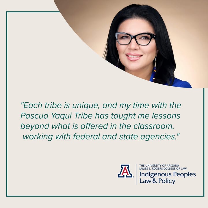 STUDENTS: This summer, <a href="/iplp/">UA IPLP Program</a> students have been busy advancing tribal sovereignty in a wide range of fields, including federal service, Native advocacy organizations &amp; tribal governments. Rising 3L Theresa Vargas is interning with the Pascua Yaqui Tribe Attorney General’s Office.