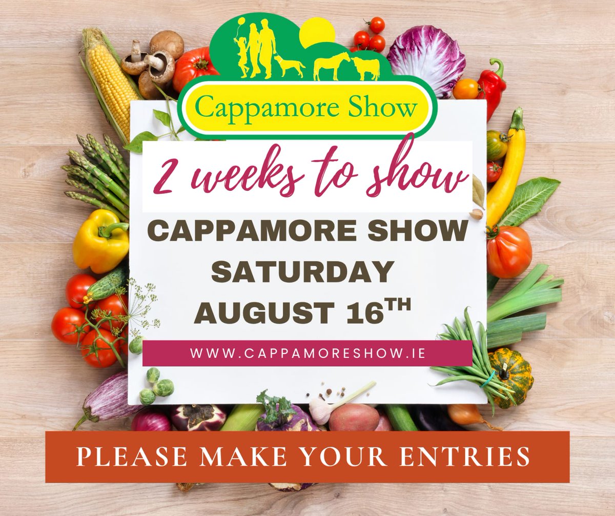 CappamoreS's tweet photo. The countdown is on! Lots of prep work is being done by our voluntary committee members. Entries are open & can be made - https://t.co/KPSQHhTQbK - ๐ฑ๐ป #cappamoreshow #limerick #agshow #familydayout https://t.co/J9azk11iZh
