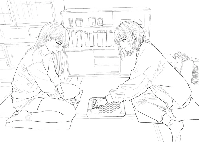 初同人誌もうすぐ完成しそうで嬉しい
これは挿絵線画 