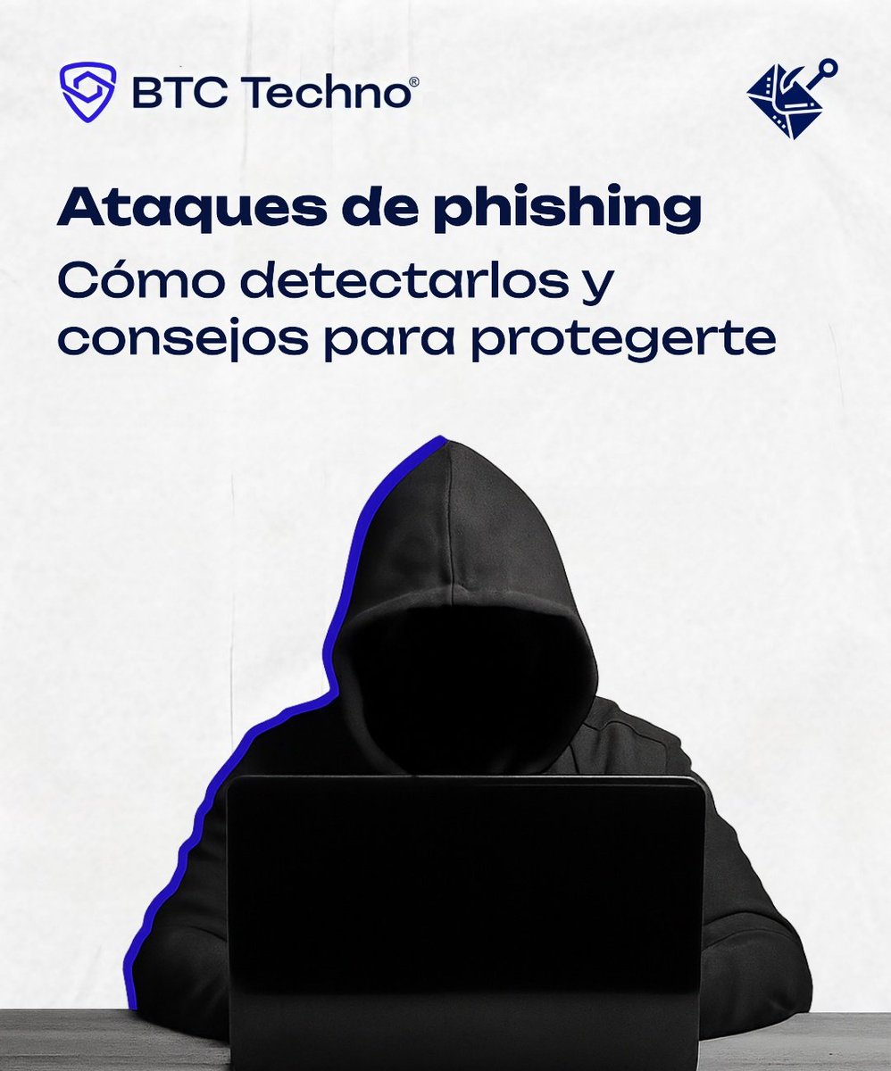 ¿Recibiste un correo o una llamada solicitando urgente información sensible? 🤨 ¡Cuidado! Podría ser un ataque de phishing ⚠️

El phishing es una gran amenaza para tu seguridad digital y tus criptoactivos. En BTC Techno ® queremos ayudarte a identificarlo y proteger tu dinero 👇🏻