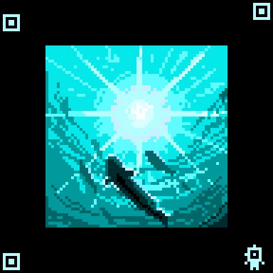 陽光差す海
#pixelart  #ドット絵