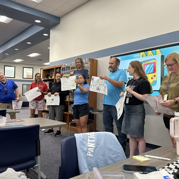 EvansPanthers's tweet photo. 💿��� Talk about a throwback! 🎉💿
We kicked off the school year with major 90s vibes to welcome our amazing teachers back! From boom boxes to bright colors, scrunchies to slap bracelets—it was all that and a bag of chips! Our Panthers are ready to make an IMPACT!😎🛍️ https://t.co/lQOo0S1bJ6