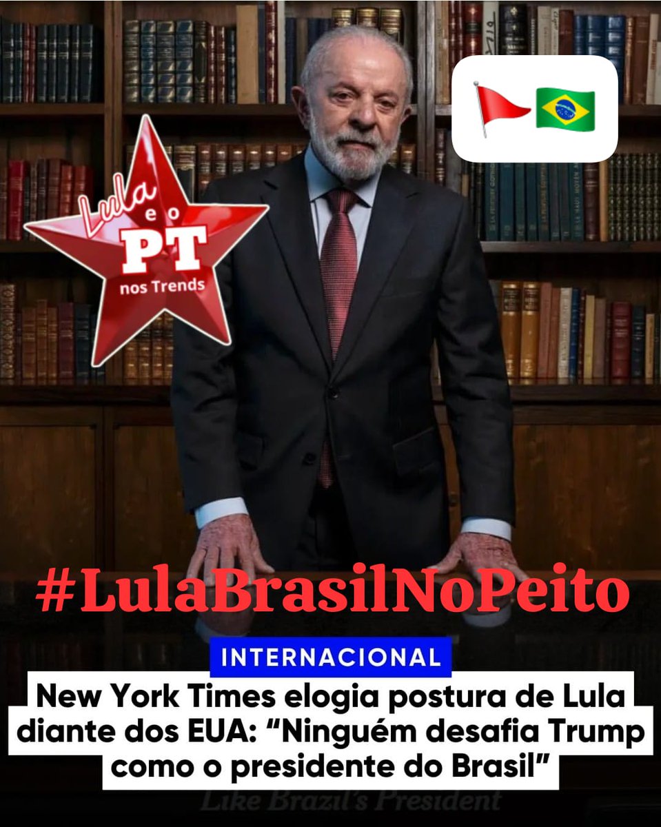 É disso que o Brasil precisa:
um presidente que olha nos olhos das potências e fala em nome do povo brasileiro — com firmeza, respeito e soberania! 🇧🇷
O mundo inteiro já entendeu:o Brasil voltou a ser gigante!
LULA PATRIA AMADA BRASIL
#LulaBrasilNoPeito