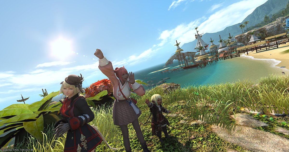 ちょうど今ぐらいな時間帯かなと思って🌅
おはようさん🌞

撮影場所：コスタ・デル・ソル
#FF14