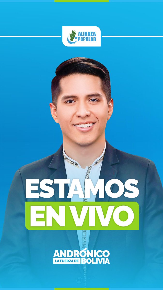 AP_Bolivia25's tweet photo. ¡En vivo desde el Debate Presidencial!
Acompaña a nuestro candidato @AndronicoRod en este momento clave para el futuro de Bolivia. 🇧🇴
#AndronicoPresidente #AndronicoLaFuerzaDeBolivia #BoliviaVota #Debate2025

https://t.co/nMx3exnNES https://t.co/No7VdXPQkD