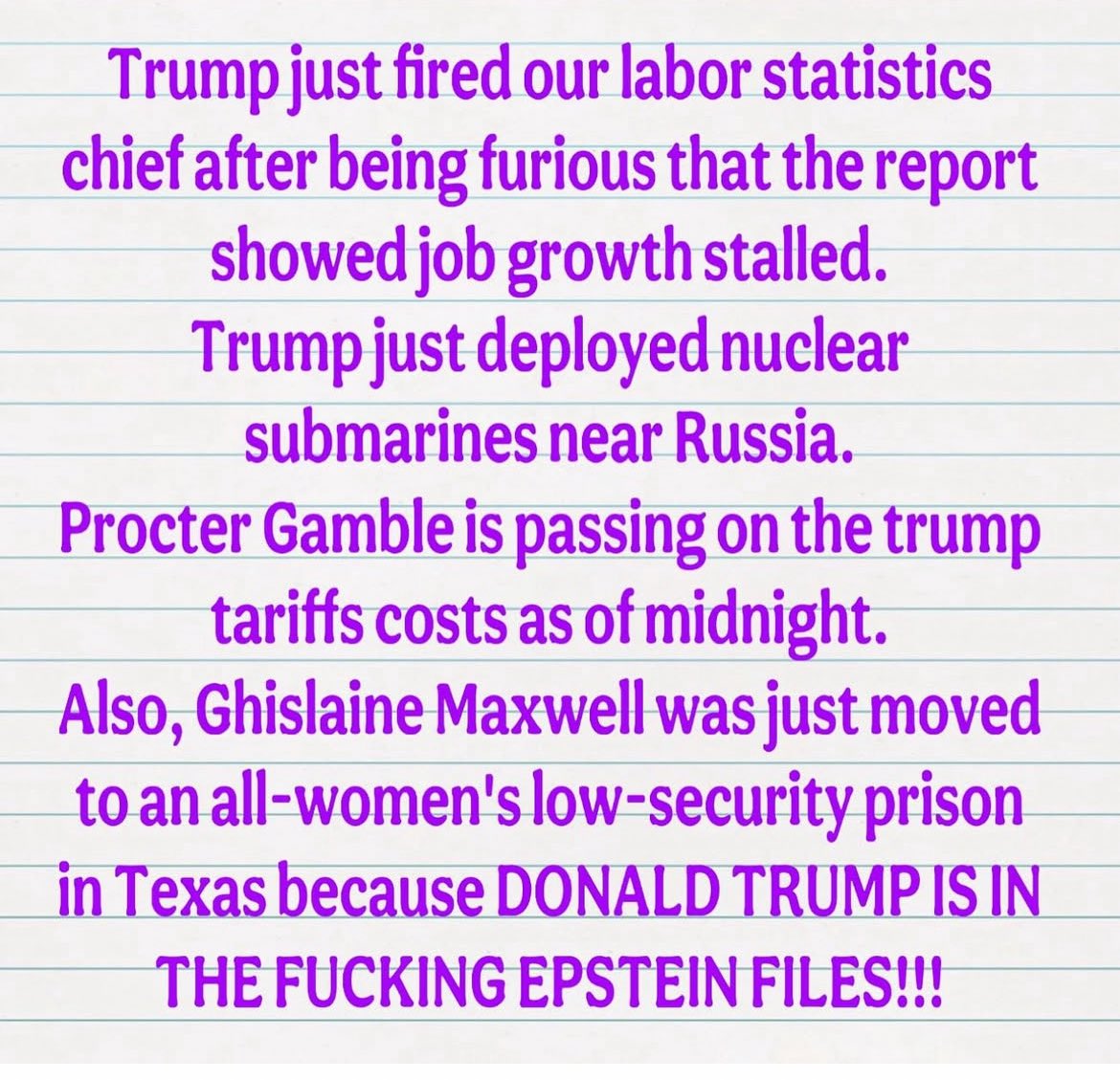 Missheathies21's tweet photo. Getting duped left and right...almost BY THE HOUR! This is Hilarious stuff- but also sad and embarrassing for our country. #EpsteinCoverup #EpsteinFiles #GISELLE #TexasPrison #dupedagain #PedoPresident #PedoPresidentTrump #PedoProtectors https://t.co/4gdcpokMmw