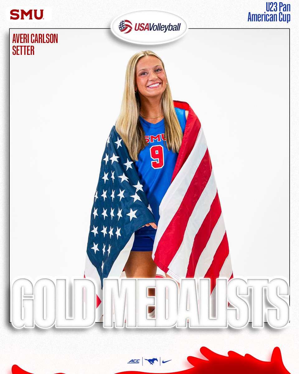 SMU Volleyball (@smuvolleyball) on Twitter photo ๐๐จ๐ญ ๐ญ๐ก๐ ๐๐๐๐!! ๐ฅ
Averi Carlson helps lead Team USA at The U23 Pan American Cup to a GOLD MEDAL! Congrats Averi!!
#GoMustangs | <a href="/SMUMustangs/">SMU Athletics</a> ๐๐จ๐ญ ๐ญ๐ก๐ ๐๐๐๐!! ๐ฅ
Averi Carlson helps lead Team USA at The U23 Pan American Cup to a GOLD MEDAL! Congrats Averi!!
#GoMustangs | <a href="/SMUMustangs/">SMU Athletics</a>