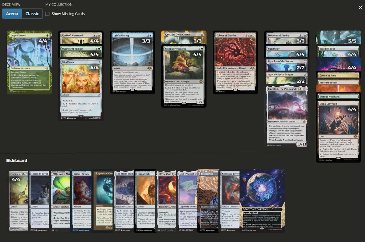 Another 7-0 in the HIstoric Metagame challenge. This time with Simic Eldrazi. I like this list more than Gruul Eldrazi! Decklist in tweet below

<a href="/fireshoes/">Robert Taylor🔥</a> 
<a href="/MTG_Arena/">MTG Arena</a> 
#mythic