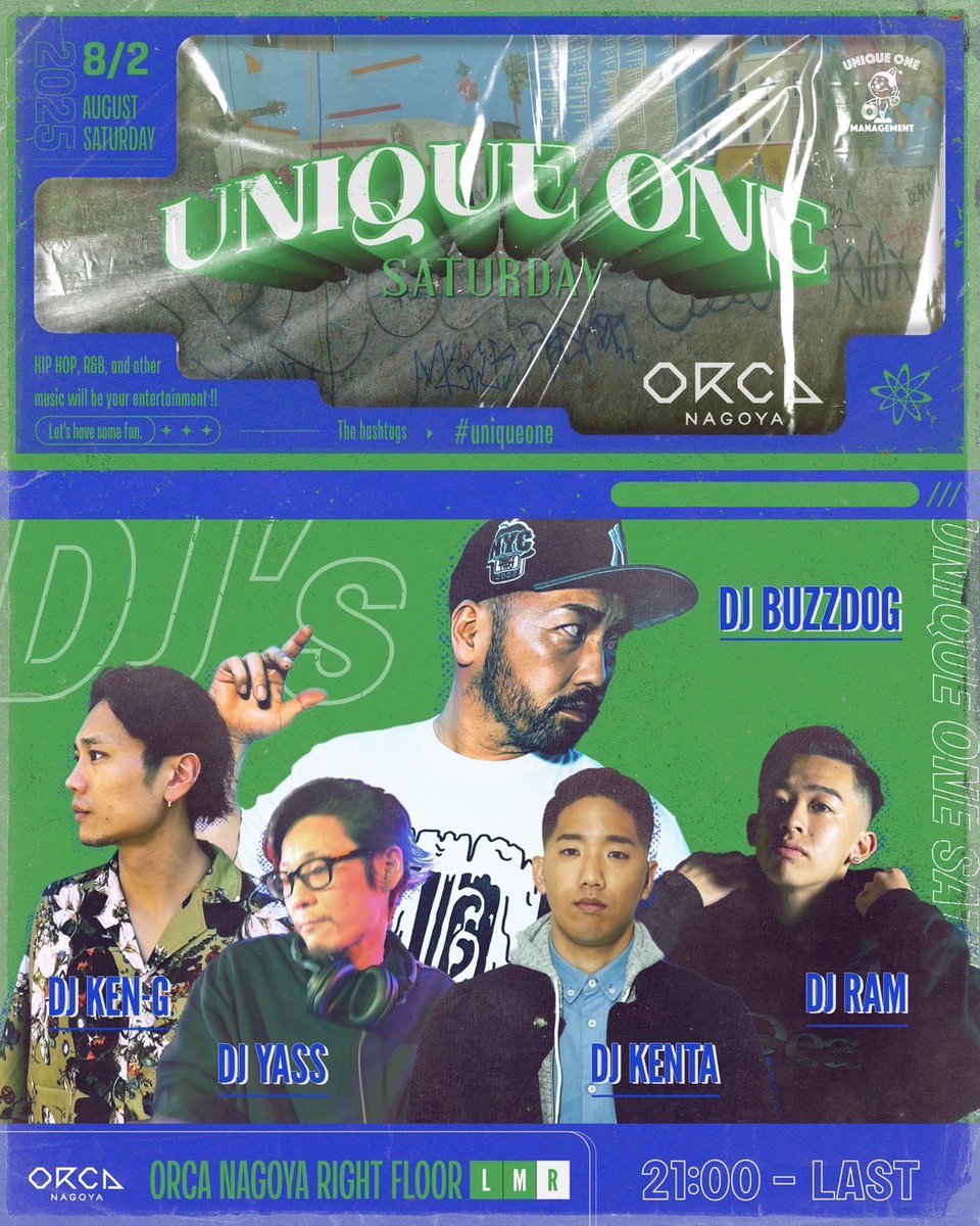 Tonight

U.O. SATURDAY
at <a href="/ORCAnagoya/">ORCA NAGOYA</a> < Right Floor >

Let's have a party on a summer night 🍉