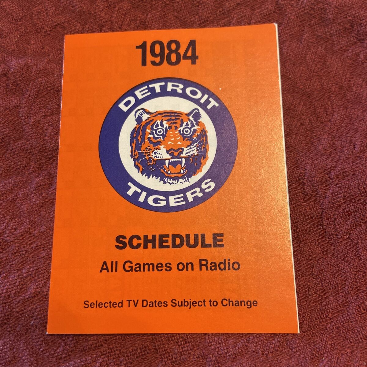 PaulMayne6's tweet image. I miss the classic, yet simple, orange pocket schedules from back in the day. 👍⚾️ #RepDetroit