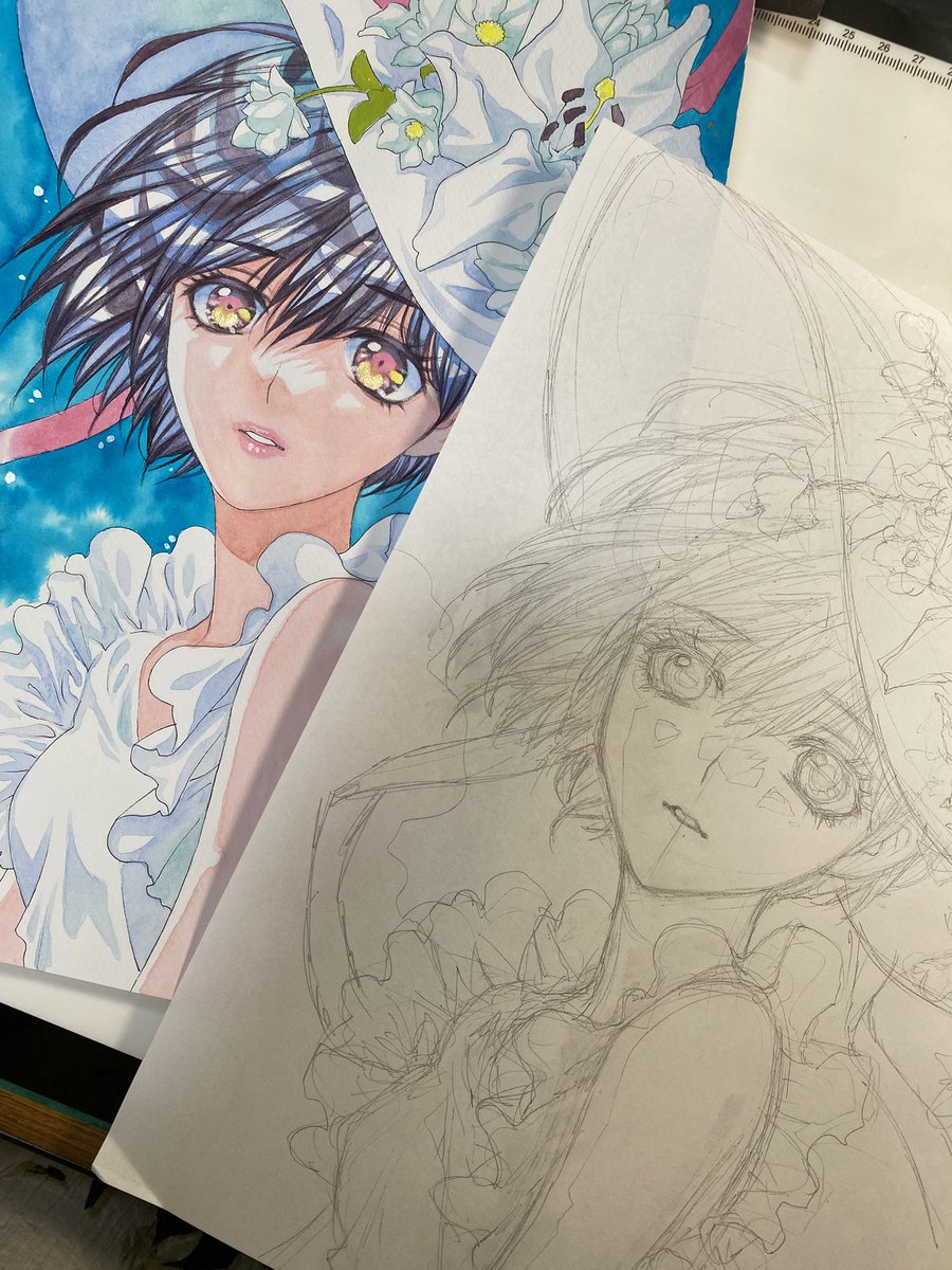 「いよいよ本日から1か月お台場ギャラリーにてラブリー原画展開催です! 生原画どうぞ」|楠桂/HARUコミ3/19東４お6b/け27bのイラスト