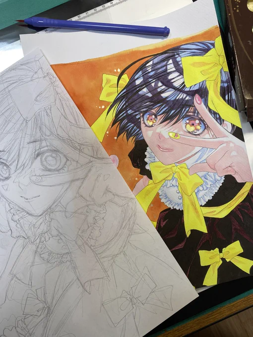 いよいよ本日から1か月お台場ギャラリーにてラブリー原画展開催です! 生原画どうぞご覧下さい!原画販売もしております!貴重な一点物をぜひ! 水彩画にはこっそり下書きも入ってます