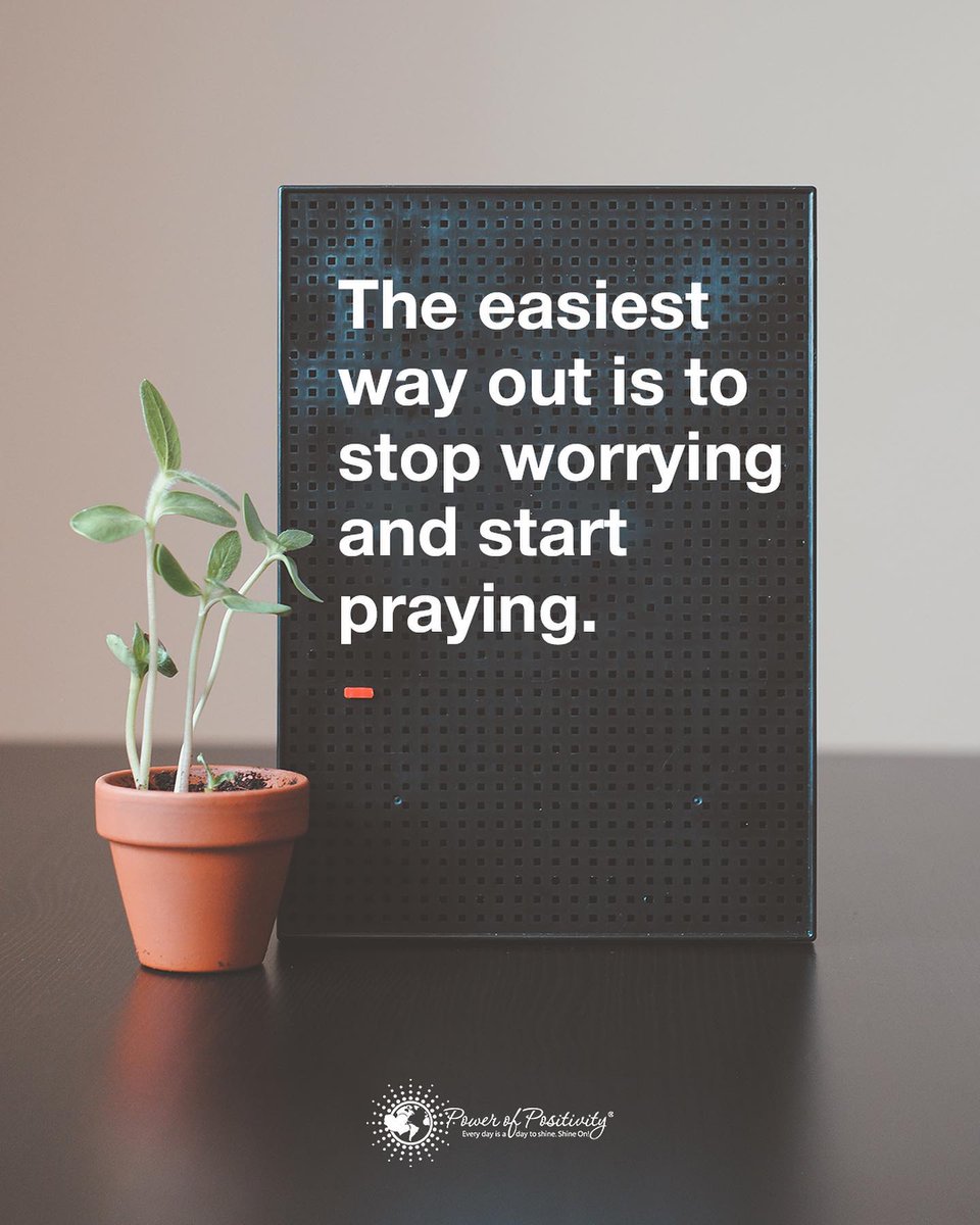The easiest way out is to stop worrying and start praying. 🙏💫