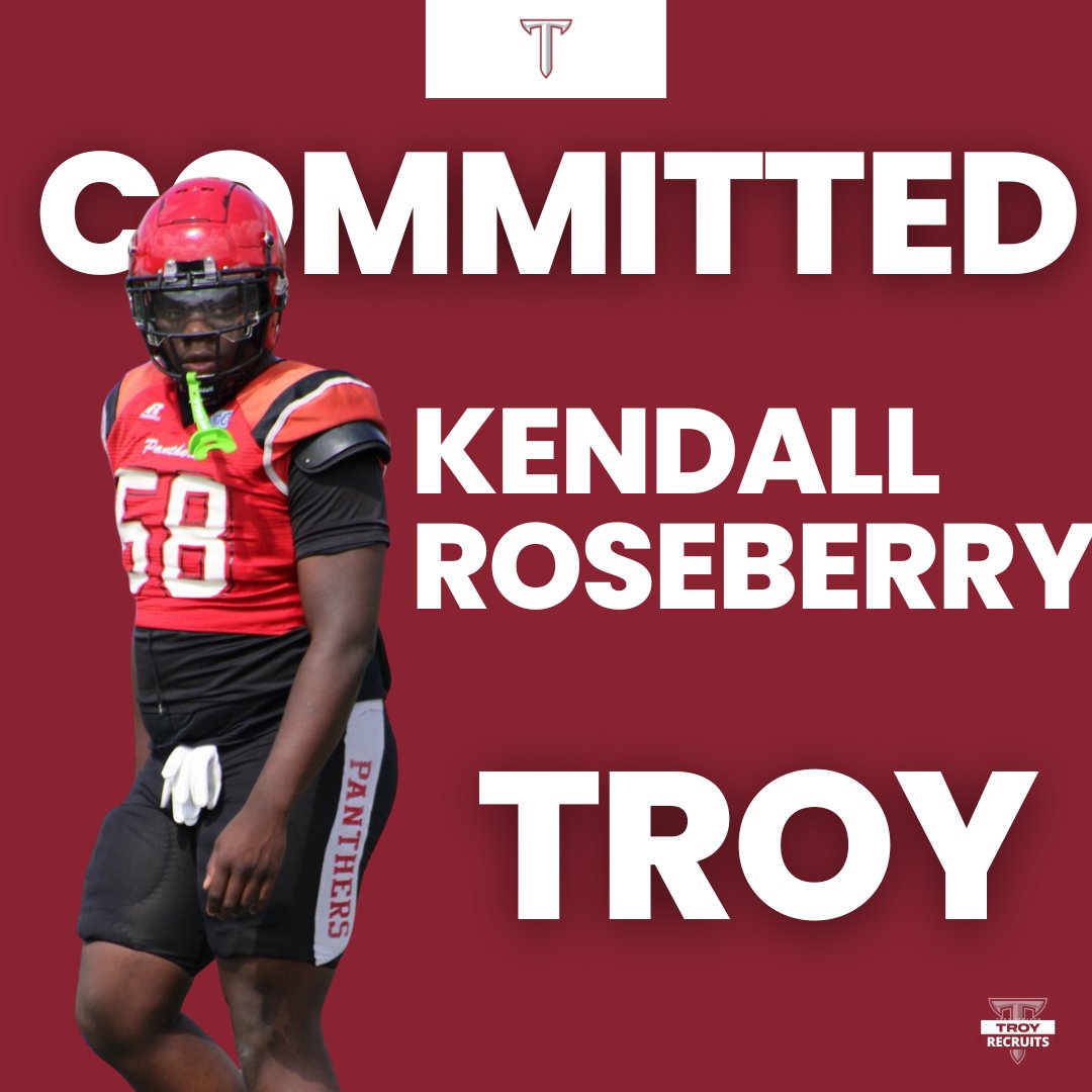 TroyReport (@troy_report) on Twitter photo BREAKING: Kendall Roseberry (<a href="/52reazonz_/">kendall roseberry</a>), a 6’3” 290lb two-way lineman from Rockdale County HS (Conyers, GA), has COMMITTED TO TROY! <a href="/TroyTrojansFB/">Troy Trojans Football 8x⚔️</a>
A force in the trenches, Roseberry racked up 6 sacks this season while dominating on both sides of the line. Big size, big motor, BREAKING: Kendall Roseberry (<a href="/52reazonz_/">kendall roseberry</a>), a 6’3” 290lb two-way lineman from Rockdale County HS (Conyers, GA), has COMMITTED TO TROY! <a href="/TroyTrojansFB/">Troy Trojans Football 8x⚔️</a>
A force in the trenches, Roseberry racked up 6 sacks this season while dominating on both sides of the line. Big size, big motor,