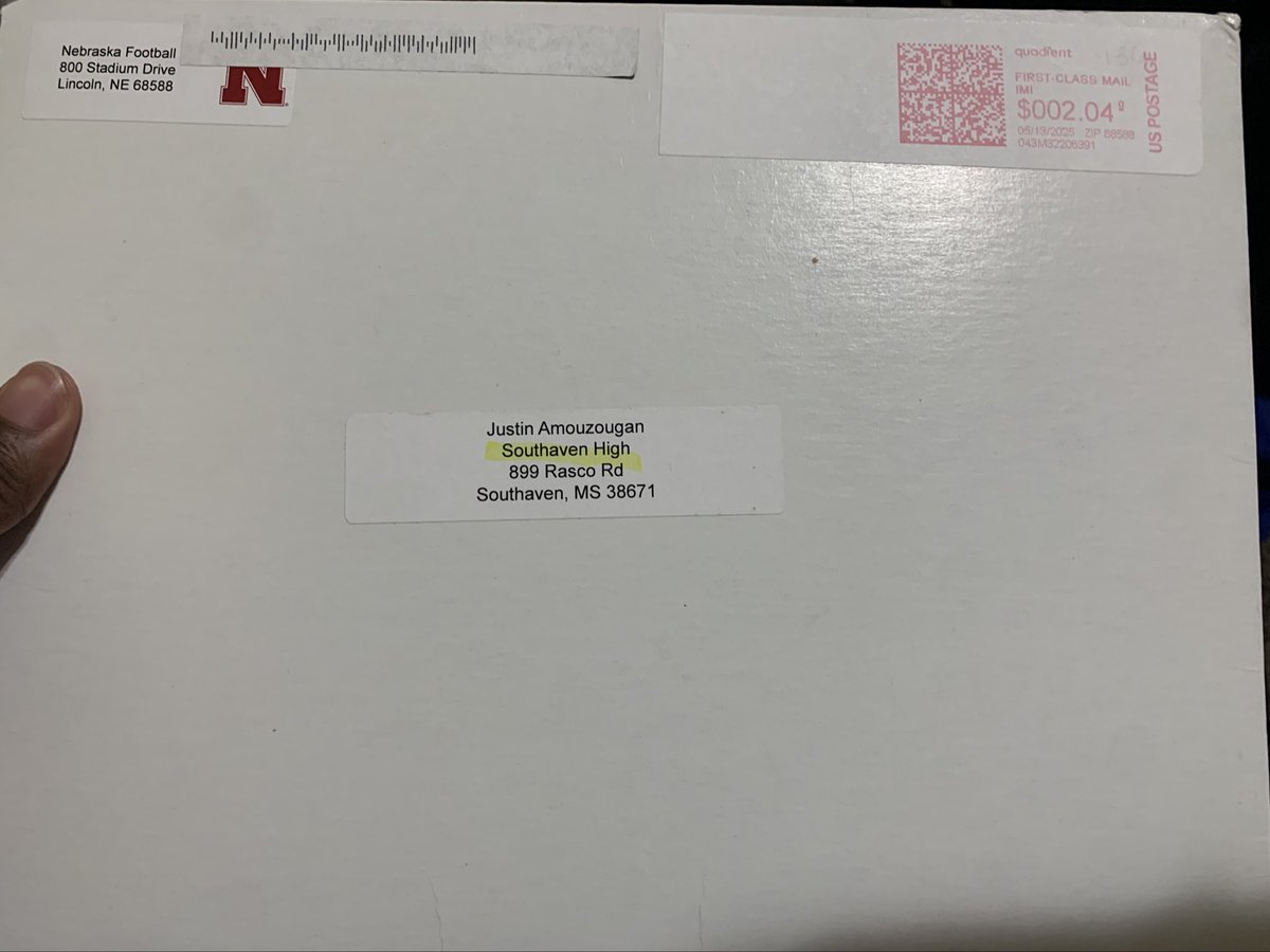 Thank you for the mail!! <a href="/HuskerFootball/">Nebraska Football</a> <a href="/s_kwilli32/">Keith Williams</a> #AGTG✝️🔥🌽
