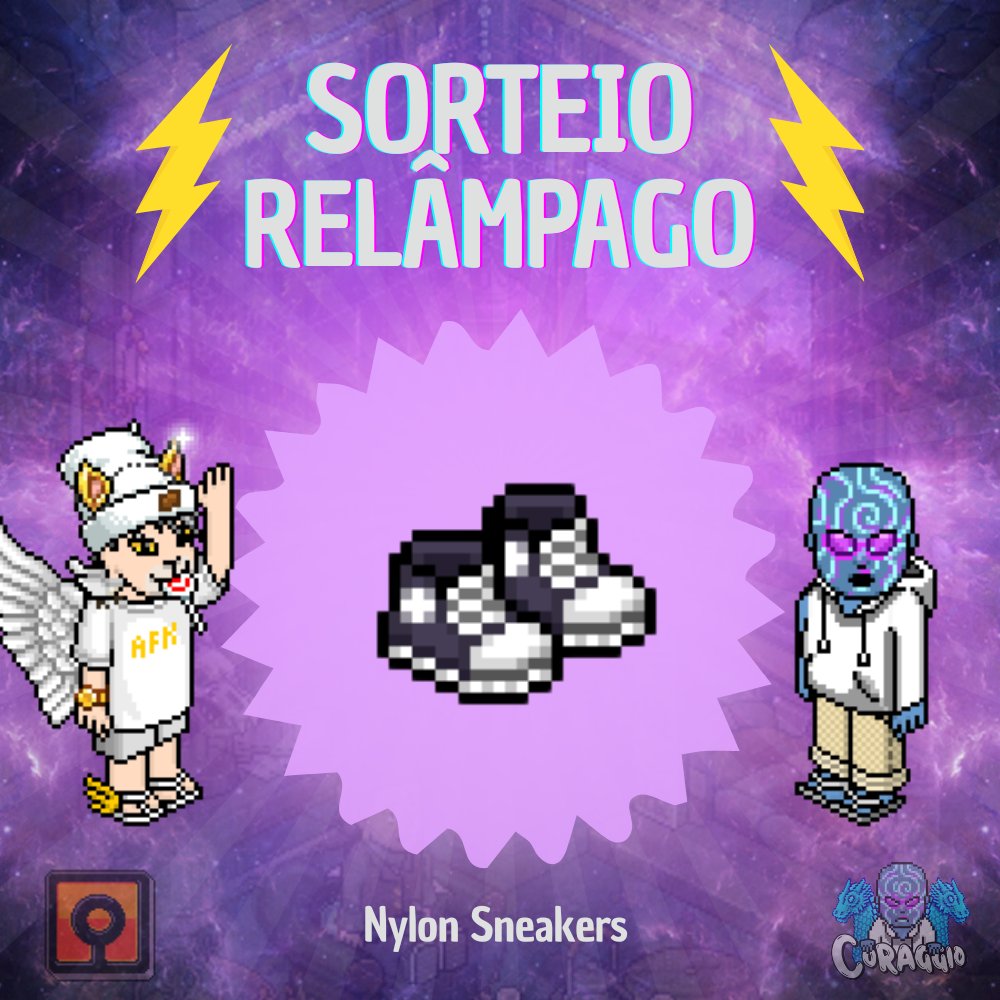 ⚡️SORTEIO RELÂMPAGO⚡️

Requisitos: 
1️⃣ Seguir <a href="/CoraggioHabbo/">Coraggio</a>
2️⃣ Dar RT e FAV neste Tweet;
3️⃣ Marcar 3 amigos.

🌎: O item é NFT, então todas as comunidades do Habbo podem participar.

🏆: Nylon Sneakers

⚠ Fim: 22:30 BR (UTC-3)

#Habbo25