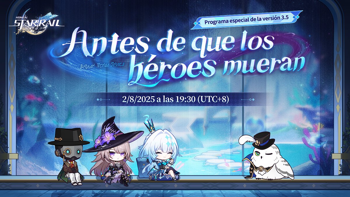 honkaisr_es's tweet photo. 🎁 Participa en la discusión #HSRSpecialProgram para tener la oportunidad de ganar Pases de los raíles estelares.
El programa especial de la versión 3.5 de Honkai: Star Rail se transmitirá oficialmente el 2/8/2025 a las 19:30 (UTC+8).
YouTube:
https://t.co/8ZsmM4aTnW
Comenta o comparte una discusión sobre cuál es el nuevo contenido que aguardas con más impaciencia.
Elegiremos a 50 de los Trazacaminos participantes y recompensaremos a cada uno con Pase de los raíles estelares ×10.

Finalización del evento:
2/8/2025 a las 23:59 (UTC+8)

Importante
https://t.co/YxmJXV5MT9

#Hysilens #Céridra
#HonkaiStarRail #HSRSpecialProgram