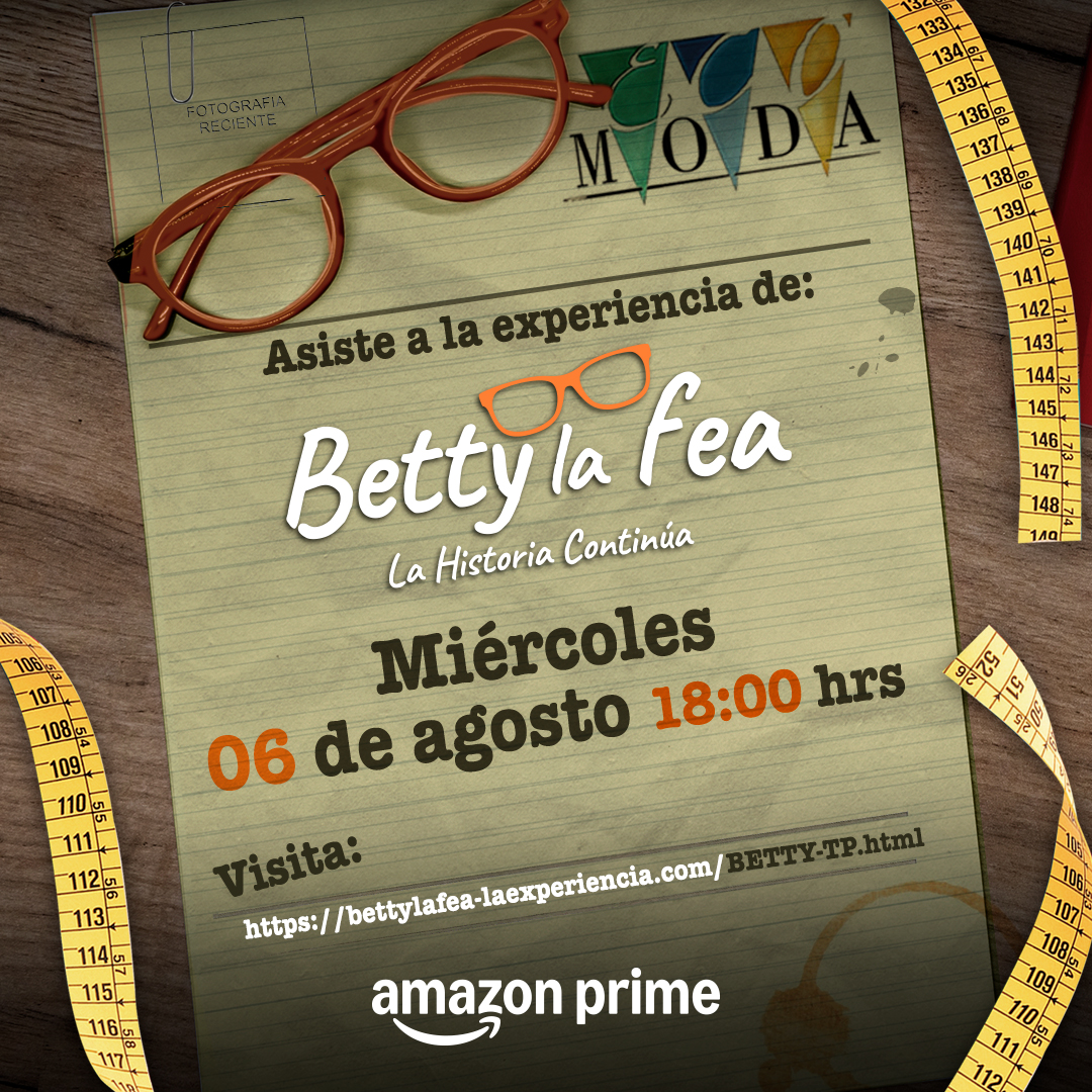 ¡Betty regresa con todo y en Foro Totalplay! Recreamos la experiencia completa de trabajar en Ecomoda.
¿Te gustaría vivirla? Participa por un pase exclusivo para nuestra experiencia VIP.
💼 Chismecito Godín, moda y drama... ¡todo como en la serie!

🔗 Participa aquí: