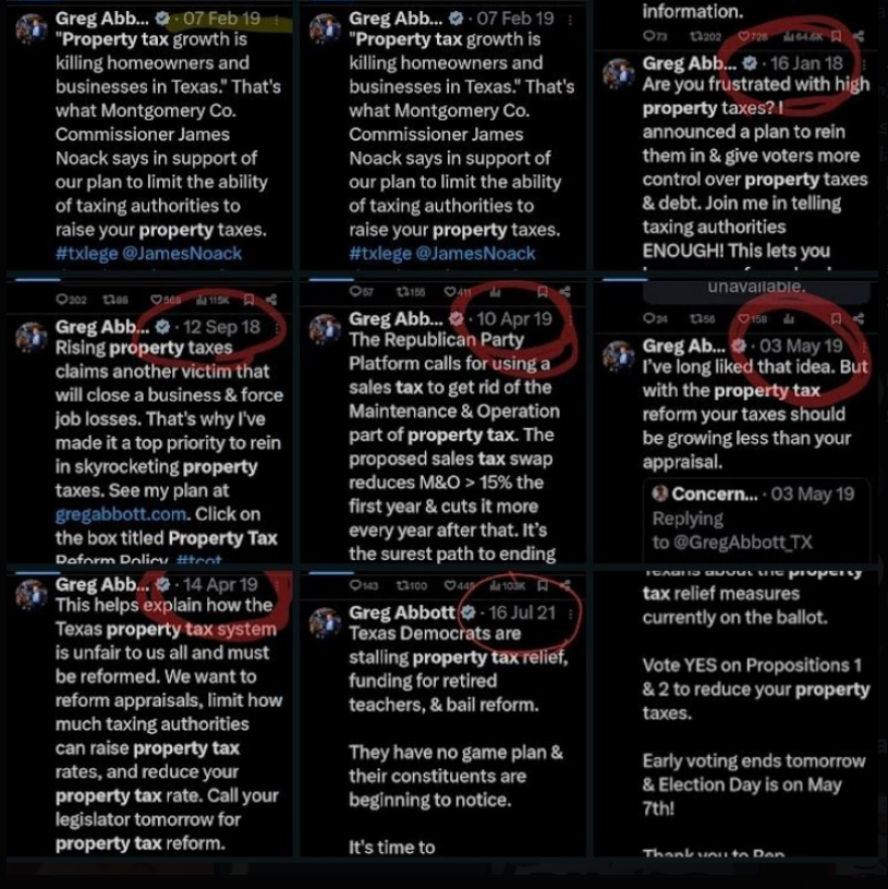 🇺🇸The Texxan (@thetexxan) on Twitter photo <a href="/GregAbbott_TX/">Greg Abbott</a> I WAS SHARING GREG ABBOTTS OWN POSTS ABOUT ELIMINATING PROPERTY TAX FROM HIS OWN X ACCOUNT AND GLOBAL GREG DELETED THAT ACCOUNT.
JUST TRY TO GO TO HIS @GOVABBOTT
IT"S NO LONGER THERE BECAUSE HE IS HIDING HIS OWN ELECTION PROMISES.
ABBOTT IS A TRAITOR, SELLING TEXANS OUT TO <a href="/GregAbbott_TX/">Greg Abbott</a> I WAS SHARING GREG ABBOTTS OWN POSTS ABOUT ELIMINATING PROPERTY TAX FROM HIS OWN X ACCOUNT AND GLOBAL GREG DELETED THAT ACCOUNT.
JUST TRY TO GO TO HIS @GOVABBOTT
IT"S NO LONGER THERE BECAUSE HE IS HIDING HIS OWN ELECTION PROMISES.
ABBOTT IS A TRAITOR, SELLING TEXANS OUT TO