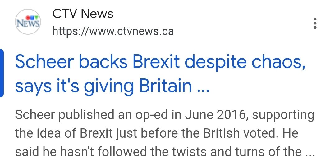 <a href="/AndrewScheer/">Andrew Scheer</a> I'm old enough to remember when Scheer  thought Brexit was cool