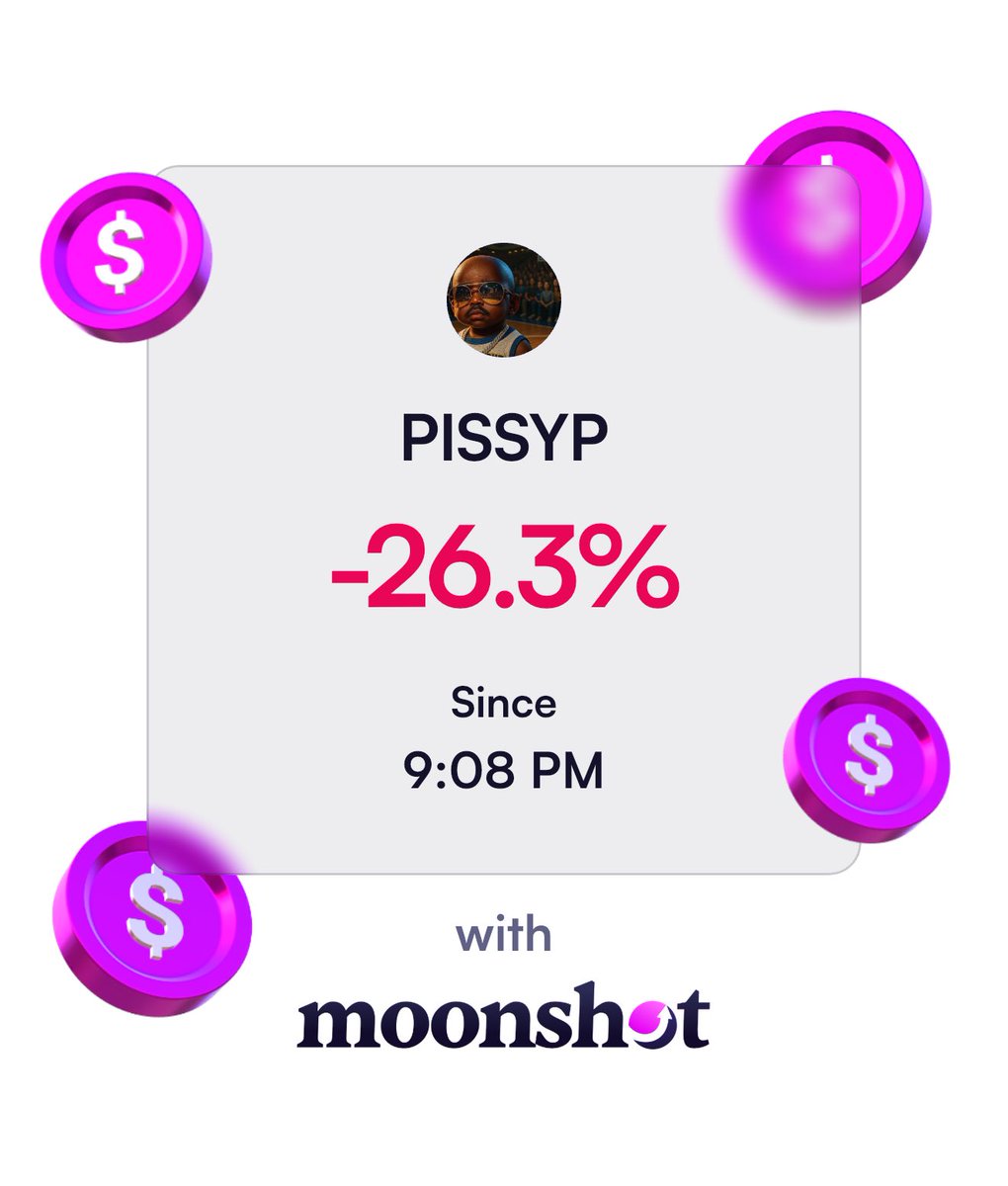 DJHUBBARD804's tweet photo. I'm down 26.35% on Moonshot: https://t.co/uRXDSxRjPj https://t.co/R6EpTbDhyU