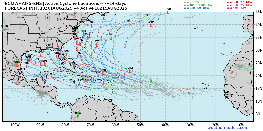 Tropical Update | August 1, 2025

Eventually the light switch will be flipped, but the new AIFS-ENS system is hyper-active into mid-August.

Eventually our luck will run out ... but hopefully not this quickly. 

Read more: 

weather.substack.com/p/august-1-202…