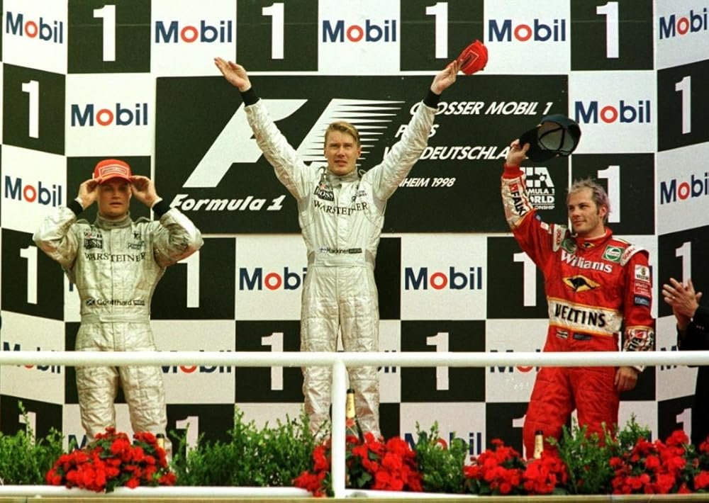 #MsportXtra © (@msportxtra) on Twitter photo #F1 #OnThisDay, August 2nd 1998, a <a href="/McLarenF1/">McLaren</a> 1-2 at the <a href="/GermanGrandPrix/">Hockenheimring</a> as <a href="/F1MikaHakkinen/">Mika Häkkinen</a> won the #GermanGP with <a href="/therealdcf1/">David Coulthard</a> very close behind. <a href="/27villeneuve/">Jacques Villeneuve</a> in the <a href="/WilliamsRacing/">Atlassian Williams Racing</a> took 3rd. youtube.com/watch?v=t9b1Km… #MsportXtra <a href="/UnracedF1/">UnracedF1</a> <a href="/frentzen_hh/">Heinz Harald Frentzen</a> <a href="/HillF1/">Damon Hill</a> #F1 #OnThisDay, August 2nd 1998, a <a href="/McLarenF1/">McLaren</a> 1-2 at the <a href="/GermanGrandPrix/">Hockenheimring</a> as <a href="/F1MikaHakkinen/">Mika Häkkinen</a> won the #GermanGP with <a href="/therealdcf1/">David Coulthard</a> very close behind. <a href="/27villeneuve/">Jacques Villeneuve</a> in the <a href="/WilliamsRacing/">Atlassian Williams Racing</a> took 3rd. youtube.com/watch?v=t9b1Km… #MsportXtra <a href="/UnracedF1/">UnracedF1</a> <a href="/frentzen_hh/">Heinz Harald Frentzen</a> <a href="/HillF1/">Damon Hill</a>