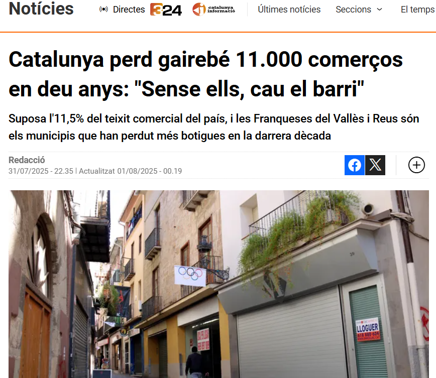 Paguem impostos abusius, rebem una allau repetida any rere any d'invasió migratòria, comprovem amb els nostres fills l'extinció de la llengua catalana...
#SalvemCatalunya amb Aliança Catalana
#VallèsOriental 💙
🏴󠁧󠁢󠁥󠁮󠁧󠁿 Les Franqueses del Vallès catalana!