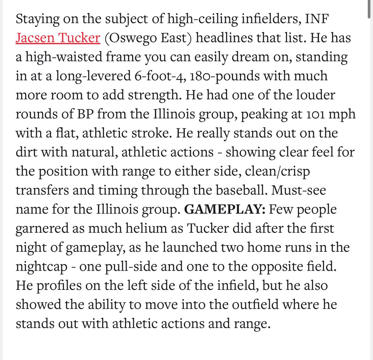 The Future Games was a fun event. Thank you for the write up.
<a href="/PrepBaseballIL/">Prep Baseball Illinois</a> <a href="/DrewLocascio/">Drew Locascio</a> <a href="/PeterHamot13/">Pete Hamot</a> <a href="/gavinsmith_23/">Gavin Smith</a> 
<a href="/TyDeffy/">Tyler Defibaugh</a>