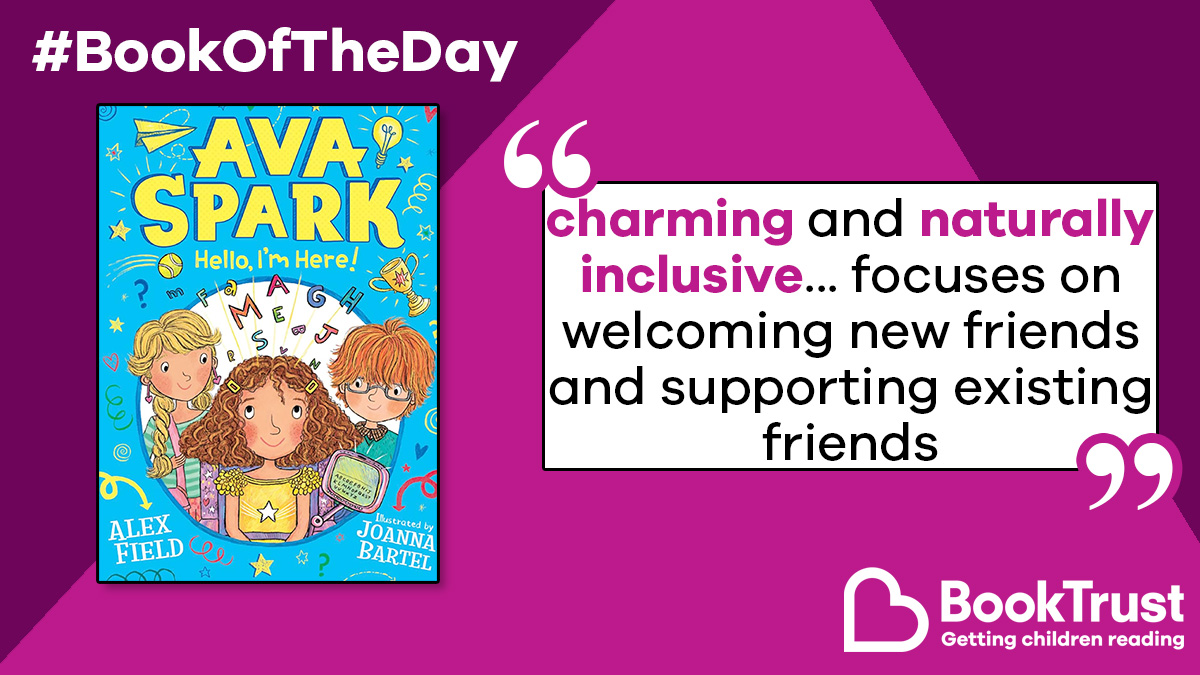 BookTrust (@booktrust) on Twitter photo Our #BookOfTheDay is a sweet chapter book that depicts a slice of life at a primary school, with a protagonist who happens to be in a wheelchair and use a communication aid.
It's #AvaSpark: Hello, I'm Here by Alex Field and Joanna Bartel:
booktrust.org.uk/book-recommend… <a href="/NFPublishingUK/">New Frontier Publishing UK</a> Our #BookOfTheDay is a sweet chapter book that depicts a slice of life at a primary school, with a protagonist who happens to be in a wheelchair and use a communication aid.
It's #AvaSpark: Hello, I'm Here by Alex Field and Joanna Bartel:
booktrust.org.uk/book-recommend… <a href="/NFPublishingUK/">New Frontier Publishing UK</a>