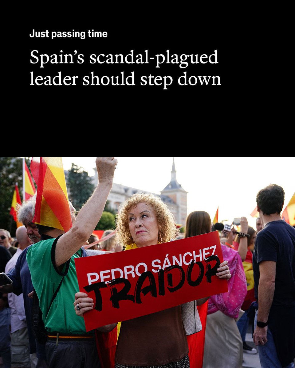 Two more years of Pedro Sánchez’s ineffectual gamesmanship will only further tarnish the positive aspects of his legacy. He should use his summer holiday to ponder the interests of his party and his country econ.st/3U8sHMJ

Photo: Reuters