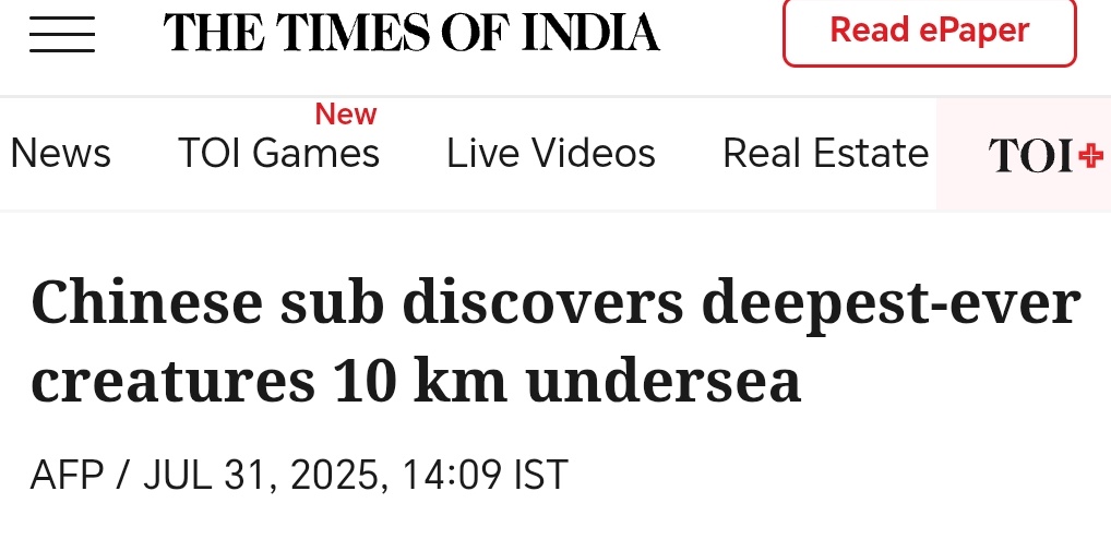 StreetTreck's tweet image. ♻️ #Chinese #submersible has #discovered #thousands o #worms n #molluscs nearly #10kilometers #belowsealevel in the #Marianatrench🛤️

#WesternPacificOcean #Chinesesubmersible #striver #fendouzhe #chemosynthesis #StreetTreck🛤️ 
m.timesofindia.com/articleshow/12…
timesofindia.indiatimes.com/home/environme…