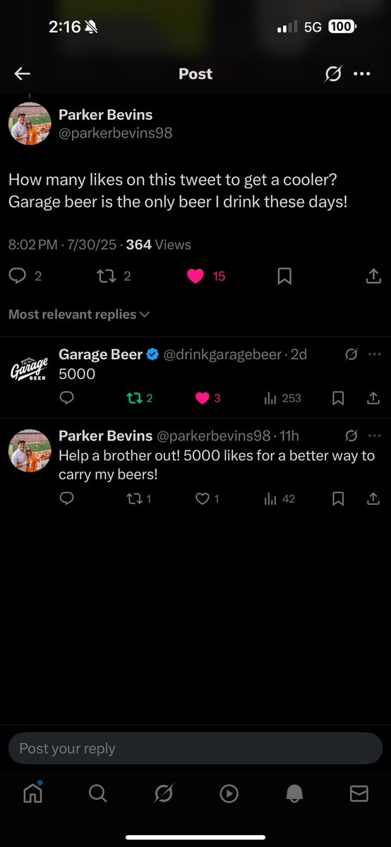 Help me out! Go like my pinned tweet and help me carry my garage beer in style!