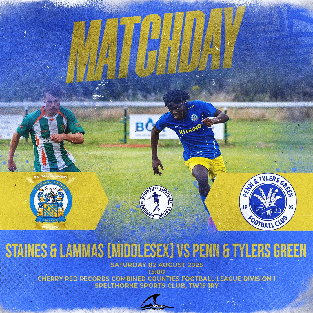 Staines & Lammas (Middx) FC (@slammasmiddxfc) on Twitter photo ITS MATCHDAY!!!
Roll up, roll up! Matchday No.3 is upon us 💪
Today we host <a href="/Penn_football/">Penn & Tylers Green FC</a> in a <a href="/ComCoFL/">Combined Counties Football League</a> Div One Fixture
🏟️ Spelthorne Sports Club
⏰ 3pm KO
🎟️ £7 Adult | £4 Con | £1 U16s
📕 Programme & 50/50 Tickets on Sale
Let us know below if you’ll be joining us 😉👍 ITS MATCHDAY!!!
Roll up, roll up! Matchday No.3 is upon us 💪
Today we host <a href="/Penn_football/">Penn & Tylers Green FC</a> in a <a href="/ComCoFL/">Combined Counties Football League</a> Div One Fixture
🏟️ Spelthorne Sports Club
⏰ 3pm KO
🎟️ £7 Adult | £4 Con | £1 U16s
📕 Programme & 50/50 Tickets on Sale
Let us know below if you’ll be joining us 😉👍
