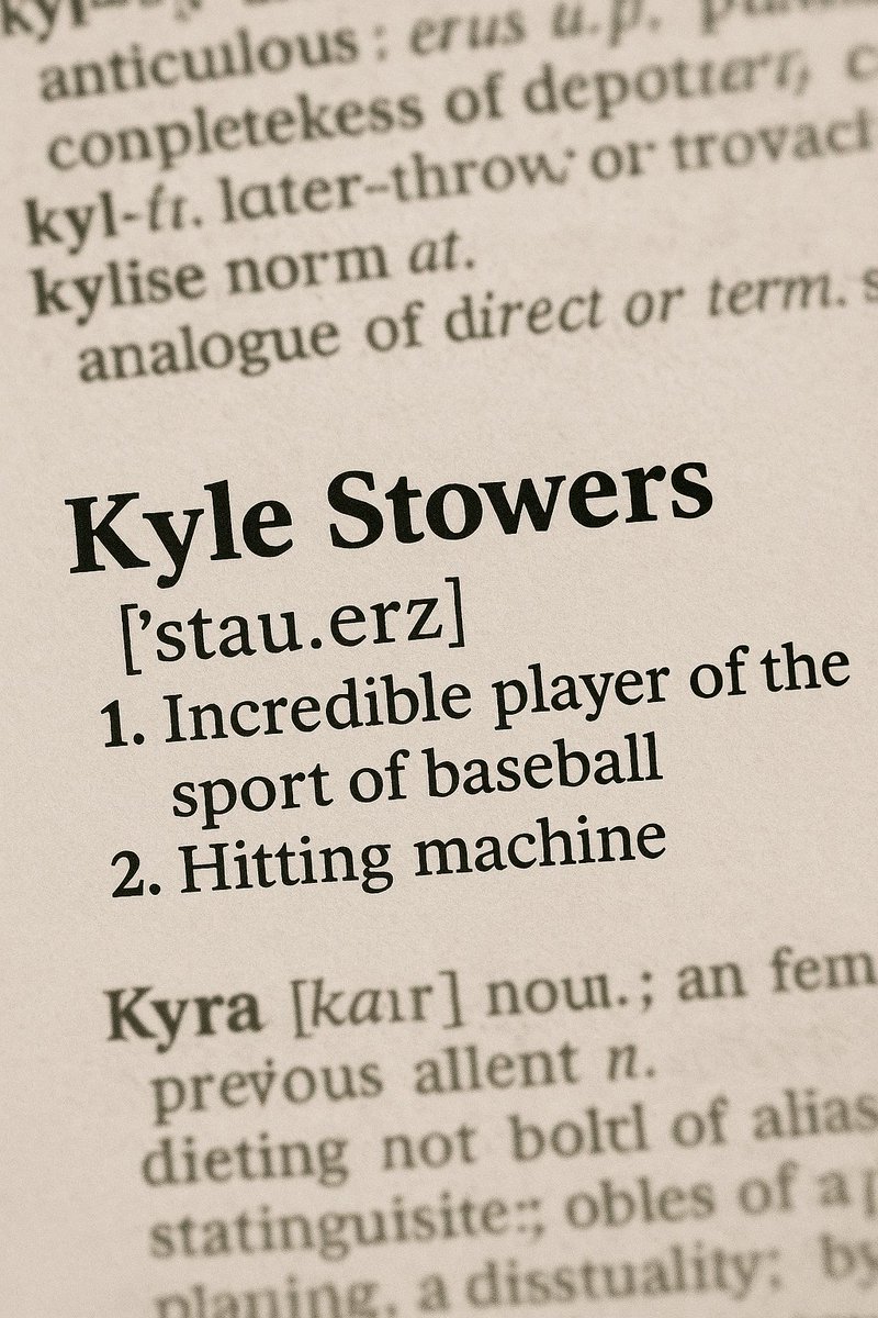MiamiMarlinsUK's tweet image. Just checked the dictionary.

Can confirm, Kyle Stowers = Absolute STUD.

#HittingMachine 💣