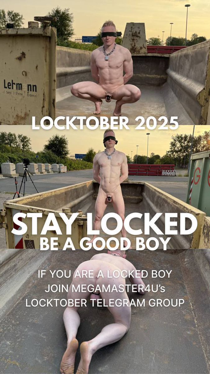 My Master will again organize a group of locked boys to chat, and share experiences, to commiserate and compete in challenges during Locktober. 

If you are a locked boy and want to join our Locktober group, submit your application to 
t.me/+pii9picpgwJhZ…