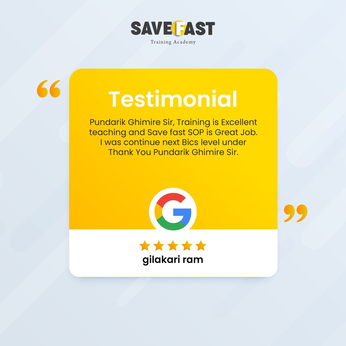 save_fast's tweet photo. Don’t just take our word for it…
Hear what participants say about their safety training experience with SaveFast’s experts.
Every review is a source of pride and motivation for us to improve.
Your safety is our mission.

#ParticipantVoices #SafetyFirst #SaveFastExperience https://t.co/NcEdnQee2Z