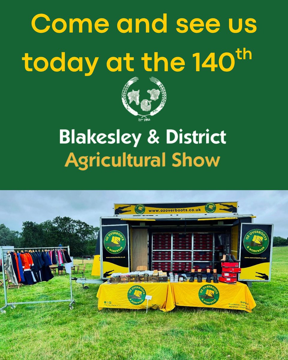 Oz OverBoots (@ozoverboots) on Twitter photo ๐ All set for a great day at the 140th Blakesley & District Agricultural Show!
๐ฅพ Trailer stocked
๐ป Beer in the fridge
๐ Catching up with friends old & new
๐As always, the yellow makes us easy to spot! ๐
#BlakesleyShow #OZOverboots #FarmLife #SupportLocal #SeeYouThere ๐พ ๐ All set for a great day at the 140th Blakesley & District Agricultural Show!
๐ฅพ Trailer stocked
๐ป Beer in the fridge
๐ Catching up with friends old & new
๐As always, the yellow makes us easy to spot! ๐
#BlakesleyShow #OZOverboots #FarmLife #SupportLocal #SeeYouThere ๐พ