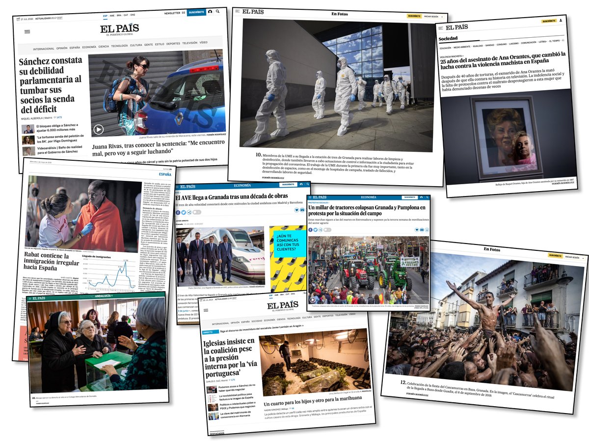 Después de siete años dejo de colaborar fotográficamente con El País. Muchos actos, sucesos, una pandemia, entrevistas... que he disfrutado y sufrido, me han hecho crecer y que que dan paso a una nueva etapa laboral. 

Gracias a todos los compis de <a href="/el_pais/">EL PAÍS</a>!