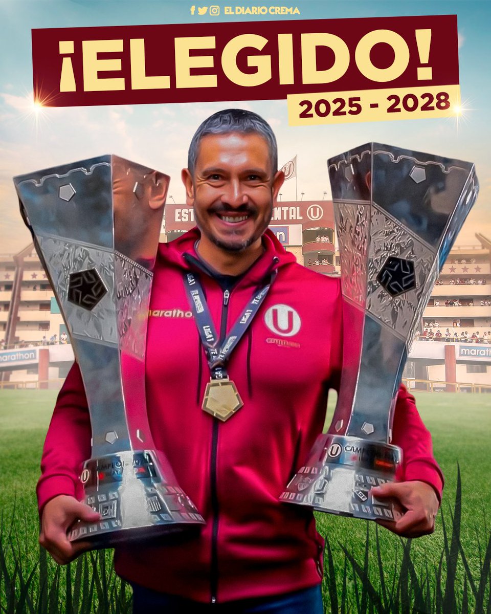 ElDiarioCrema's tweet photo. ✅ #OFICIAL: ¡TENEMOS ADMINISTRADOR! 🤩👔

Franco Velazco confirmó que es el nuevo administrador de Universitario hasta, al menos, el 2028. ✍🏼

Sin duda, la mejor opción para seguir el legado de Jean Ferrari... ¡Todos juntos, @ImparatoVelazco! 💛❤💪🏼

#YdaleU
#LaUEsDeSuGente https://t.co/YqKVxAmUhf