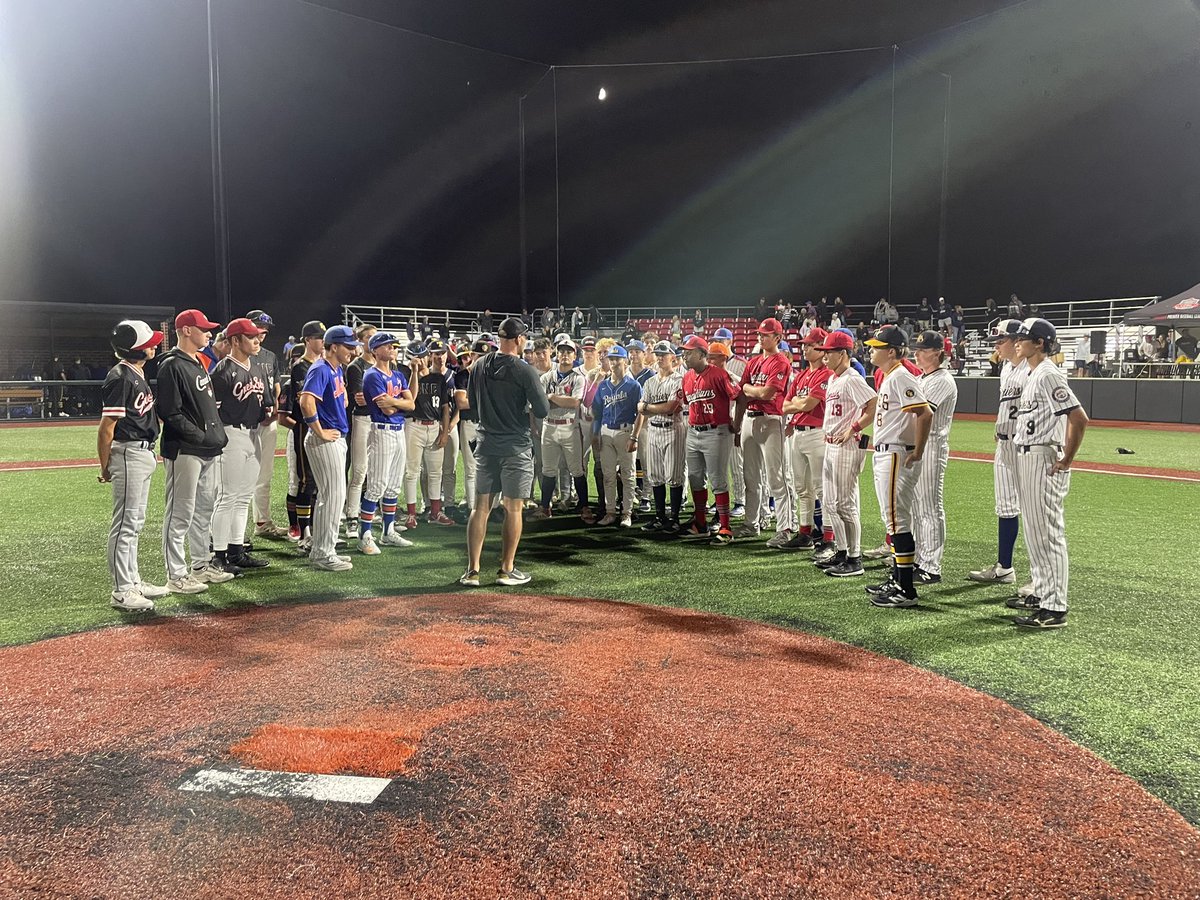 So concludes the 2028 Prospect game, ending in a final score of 9-9.

2026/2027 games will begin tomorrow‼️

<a href="/pg_int1/">Perfect Game International</a> <a href="/tyler_kotila/">Tyler Kotila</a>