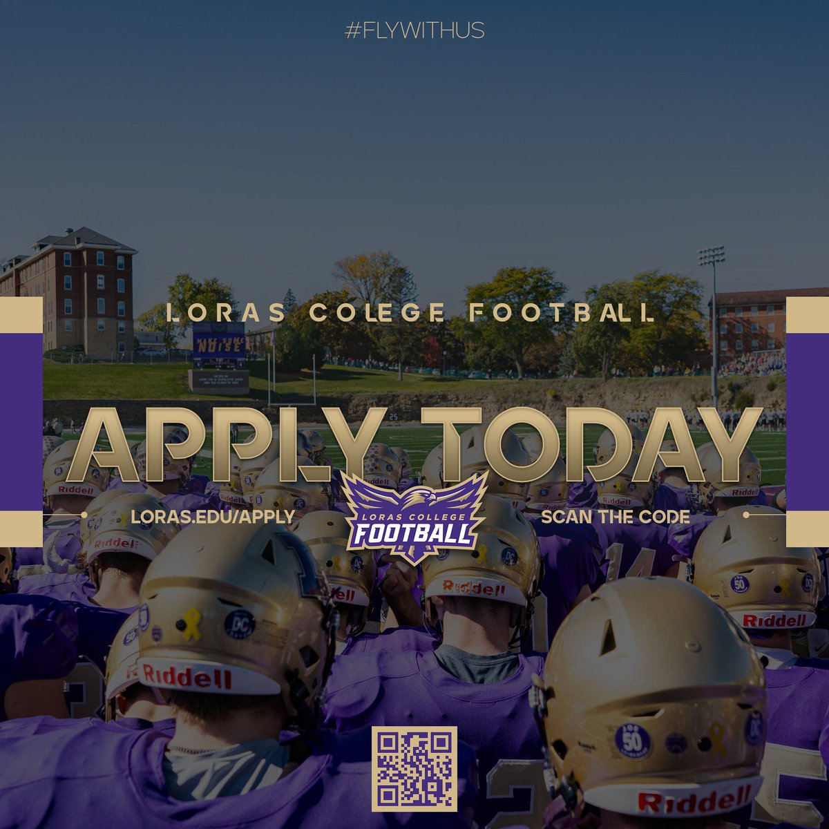 ‼️ Attention Class of '26‼️
Application for Admission <a href="/lorascollege/">Loras College</a> is OPEN ✔️

🔓 the 1st step to your future by getting accepted
🔗 loras.edu/apply

#FlyWithUs <a href="/LorasCollegeFB/">Loras Football</a> 
IG: lorascollegefb &amp; lcfbrecruiting