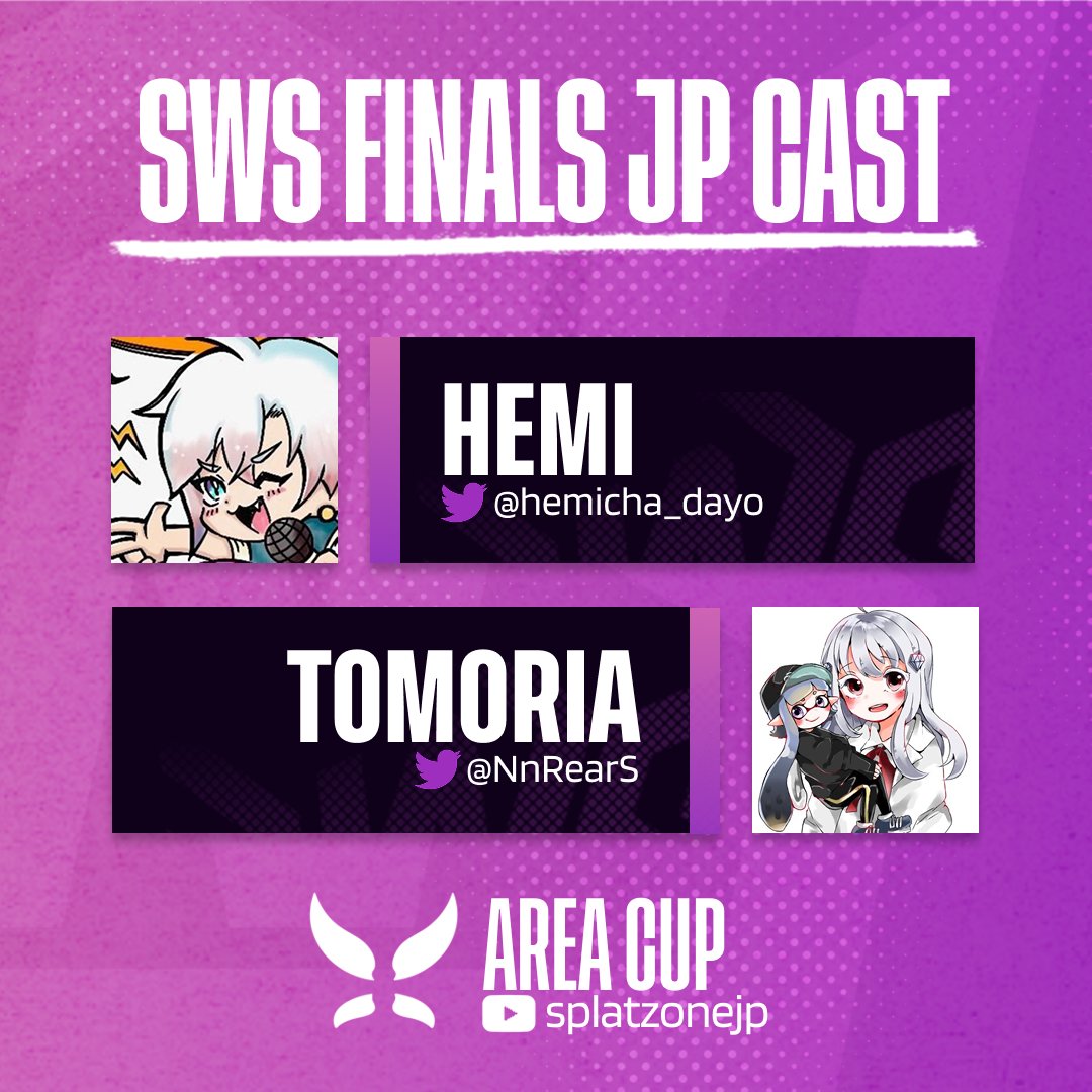 SAT AUG 2 - 5am PT You do NOT want to miss this !

The best of the best casters to wrap up the SWS:
- [W] Bracket: Stormy &amp; Fufu
- [L] Semis to End: Zach, Nine, &amp; Magic
- Analysis: Kbot &amp; Popgun

Our partners at AREA CUP will have a Japanese cast, featuring Hemi and Tomoria!