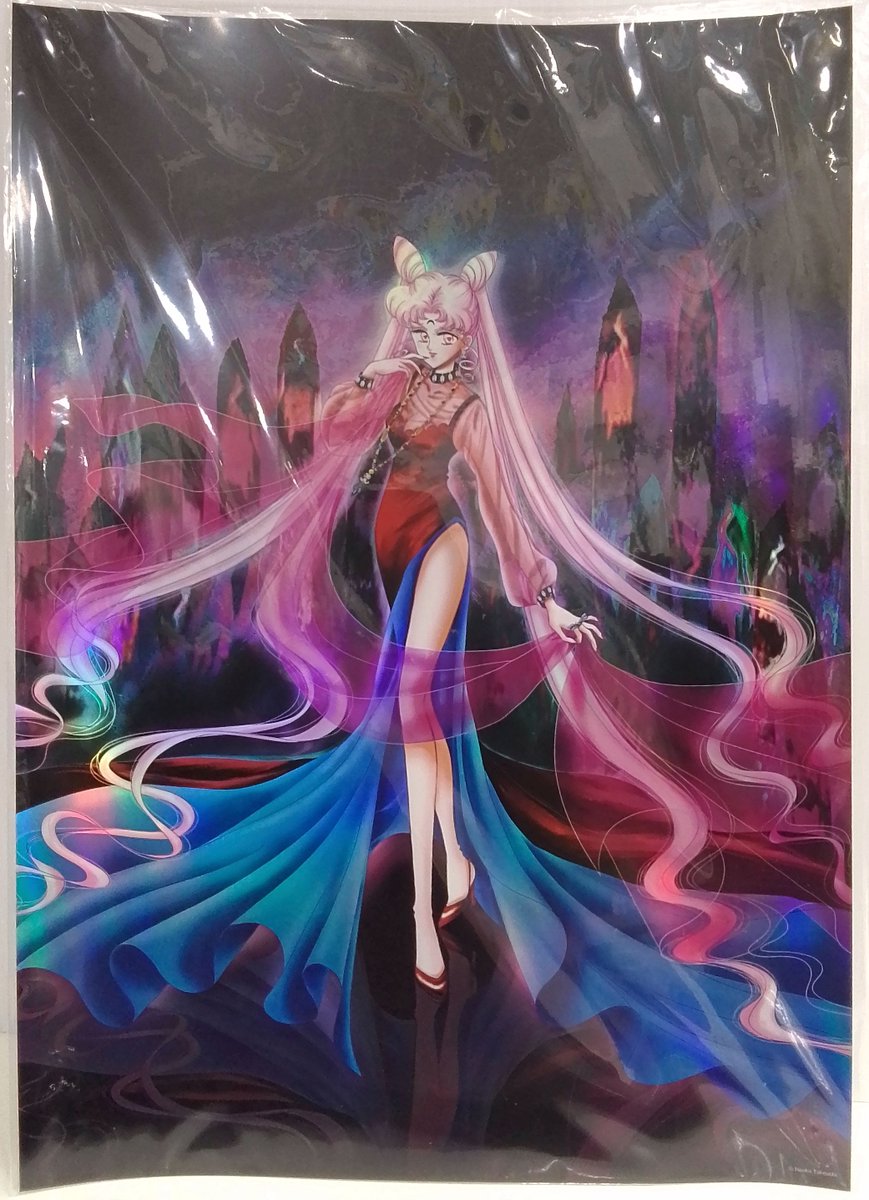 セーラームーンミュージアム　オーロラポスター　うさぎ＆衛　福岡　大阪　名古屋 オーロラポスター うさぎ&まもる セーラームーン ミュージアム