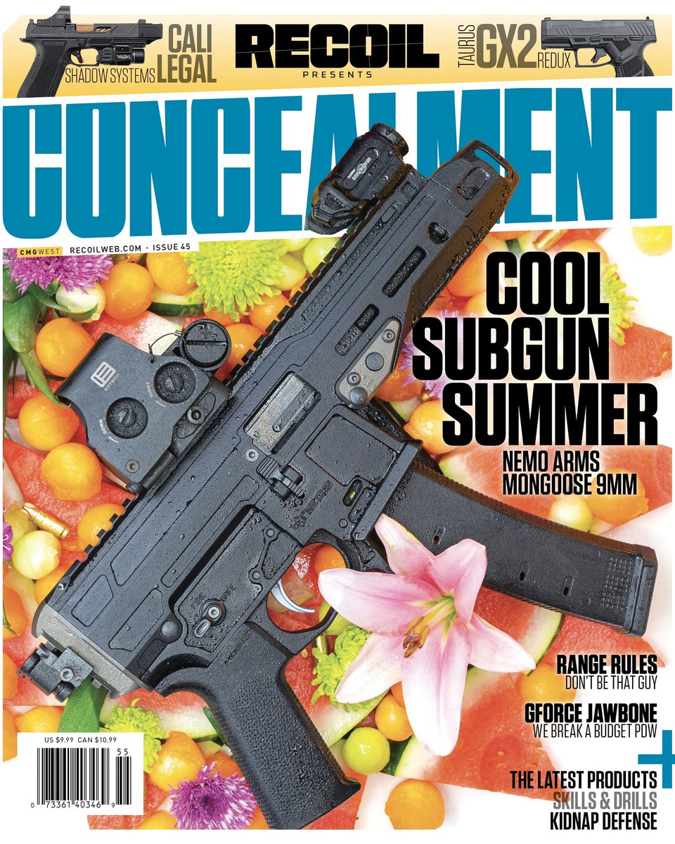 Heat wave incoming🔥 
BIG thanks to Concealment Magazine for featuring the NEMO Mongoose💪
Issue 45 is on shelves now!

<a href="/RecoilMag/">RECOIL (Official)</a>