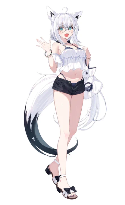 【#C106 夏コミ新刊告知(2/2)】 夏服眼鏡フブキさんのアクリルスタンド(高さ15cm)です! メロンさんにて委託予約開始しました!! 「 是非お手に取ってくださると嬉しいです!!