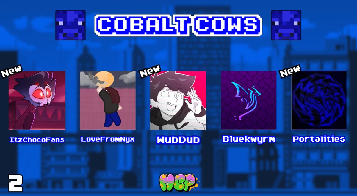 MC Platinum (@mcplatinumeven1) on Twitter photo Announcing the Cows for MC Platinum 2! Watch them compete on August 9th, at 12pm EST/5pm BST!
<a href="/itzchocofans/">Choco</a> <a href="/LovefromNyx/">LovefromNyx</a> <a href="/WubDubYT/">WubDub</a> <a href="/Bluekwyrm/">Bluekwyrm</a> <a href="/Portalities/">Portalities</a> Announcing the Cows for MC Platinum 2! Watch them compete on August 9th, at 12pm EST/5pm BST!
<a href="/itzchocofans/">Choco</a> <a href="/LovefromNyx/">LovefromNyx</a> <a href="/WubDubYT/">WubDub</a> <a href="/Bluekwyrm/">Bluekwyrm</a> <a href="/Portalities/">Portalities</a>