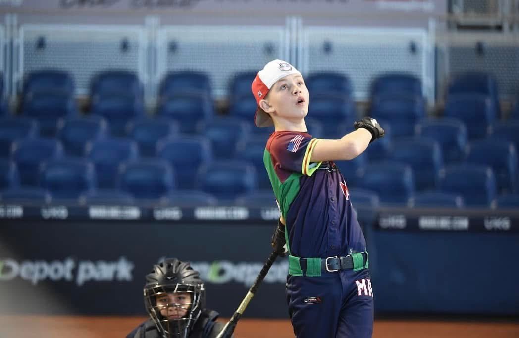 DomDriscoll22's tweet image. Throwback @PowerShowcase @Marlins #homerunderby #2028Class